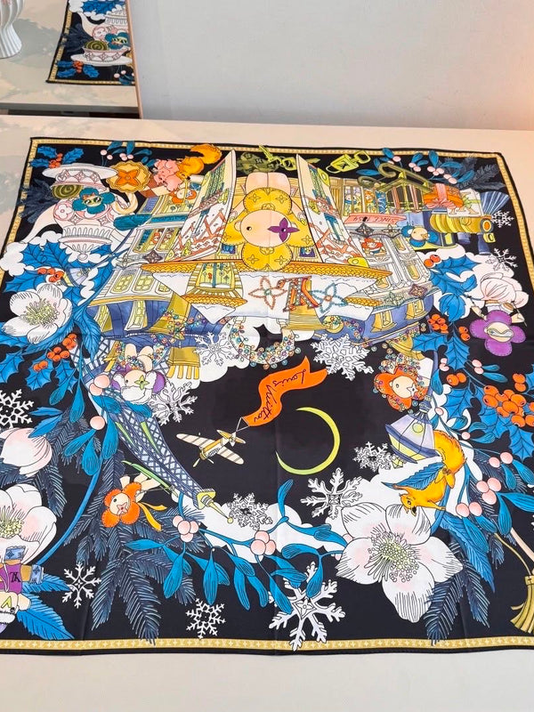 Louis Vuitton & Gucci Scarf Bundle